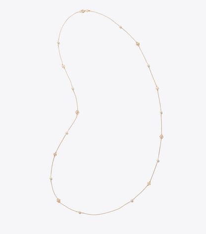 Tory Burch Moondance Long Flower Necklace - Tory Gold / Cream