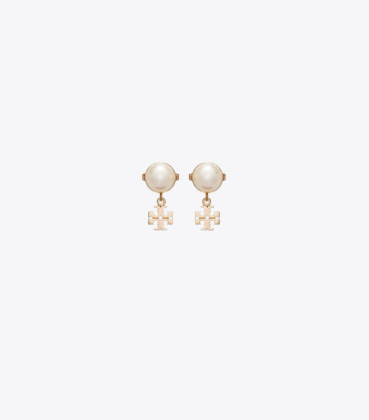 Tory Burch Small Moondance Stud Earrings - Tory Gold / Cleam