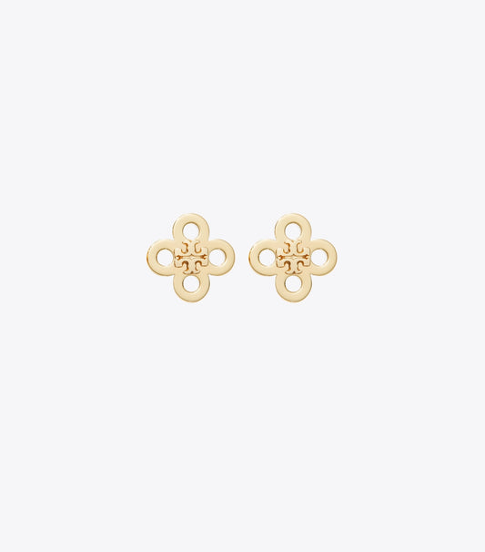 Tory Burch Forget Me Not Clover Stud Earring - Tory Gold