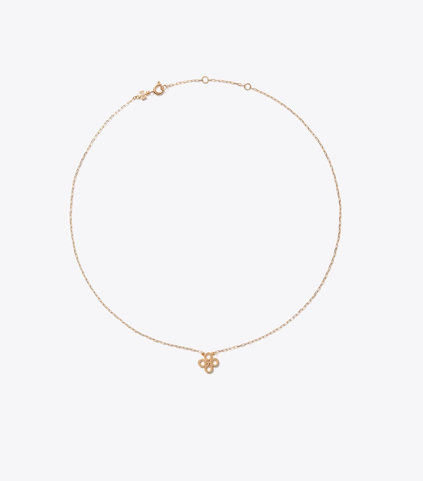 Tory Burch Forget Me Not Clover Pendant Necklace - Tory Gold