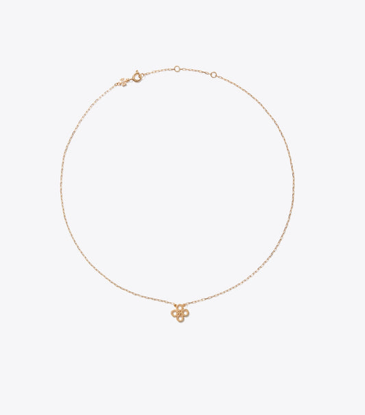 Tory Burch Forget Me Not Clover Pendant Necklace - Tory Gold