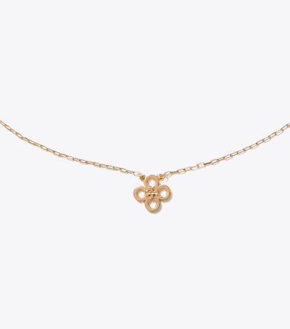 Tory Burch Forget Me Not Clover Pendant Necklace - Tory Gold