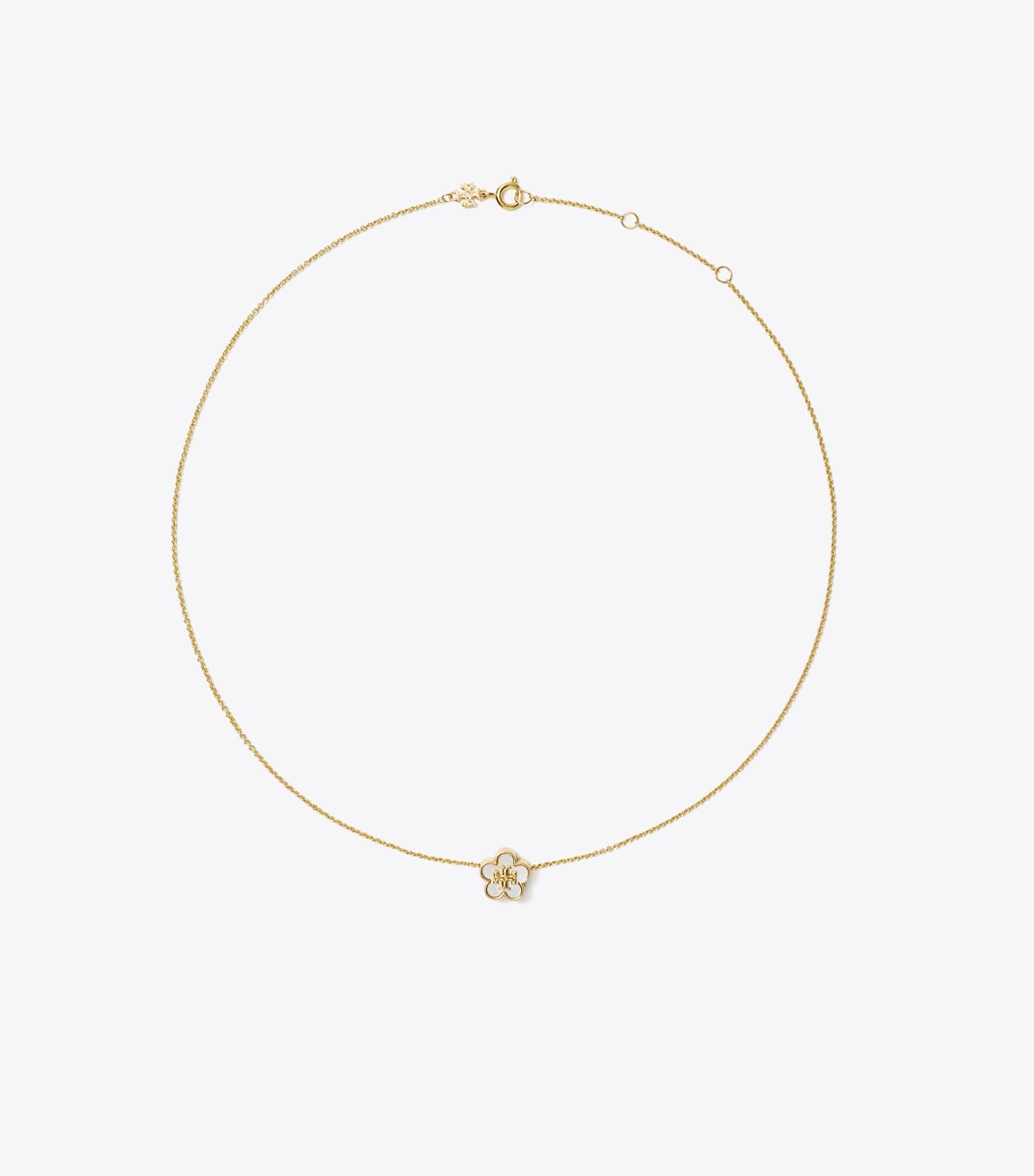 Tory Burch Forget Me Not Pendant Necklace - Tory Gold / Mother Of Pearl