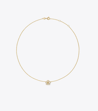 Tory Burch Forget Me Not Pendant Necklace - Tory Gold / Mother Of Pearl