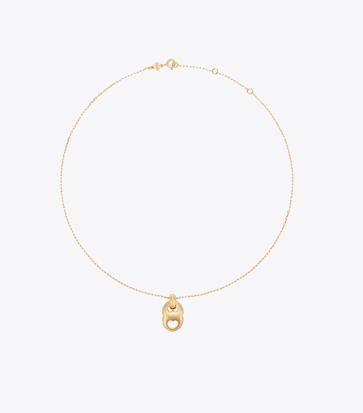 Tory Burch Gemini Link Pendant Necklace - Light Brass