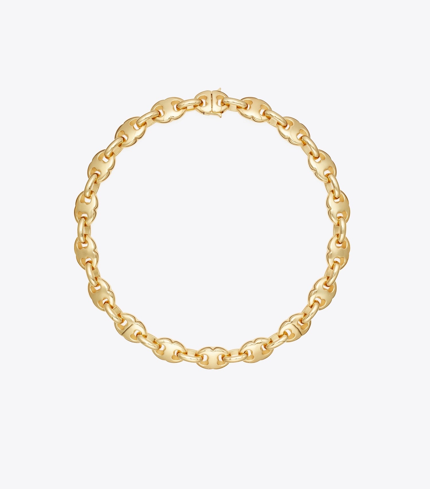 Tory Burch Gemini Link Necklace - Light Brass