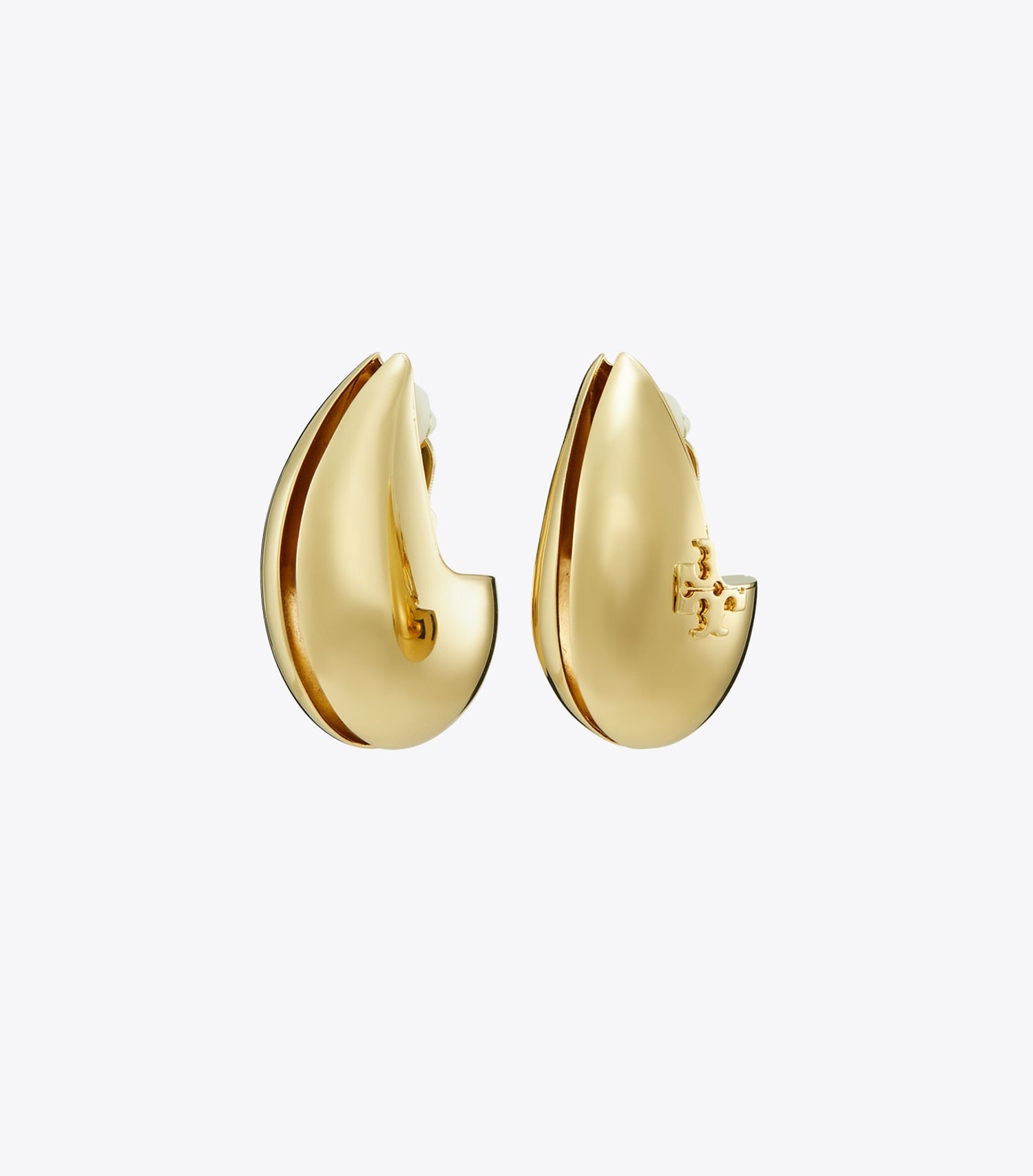 Tory Burch Pierced Earrings - Light Brass