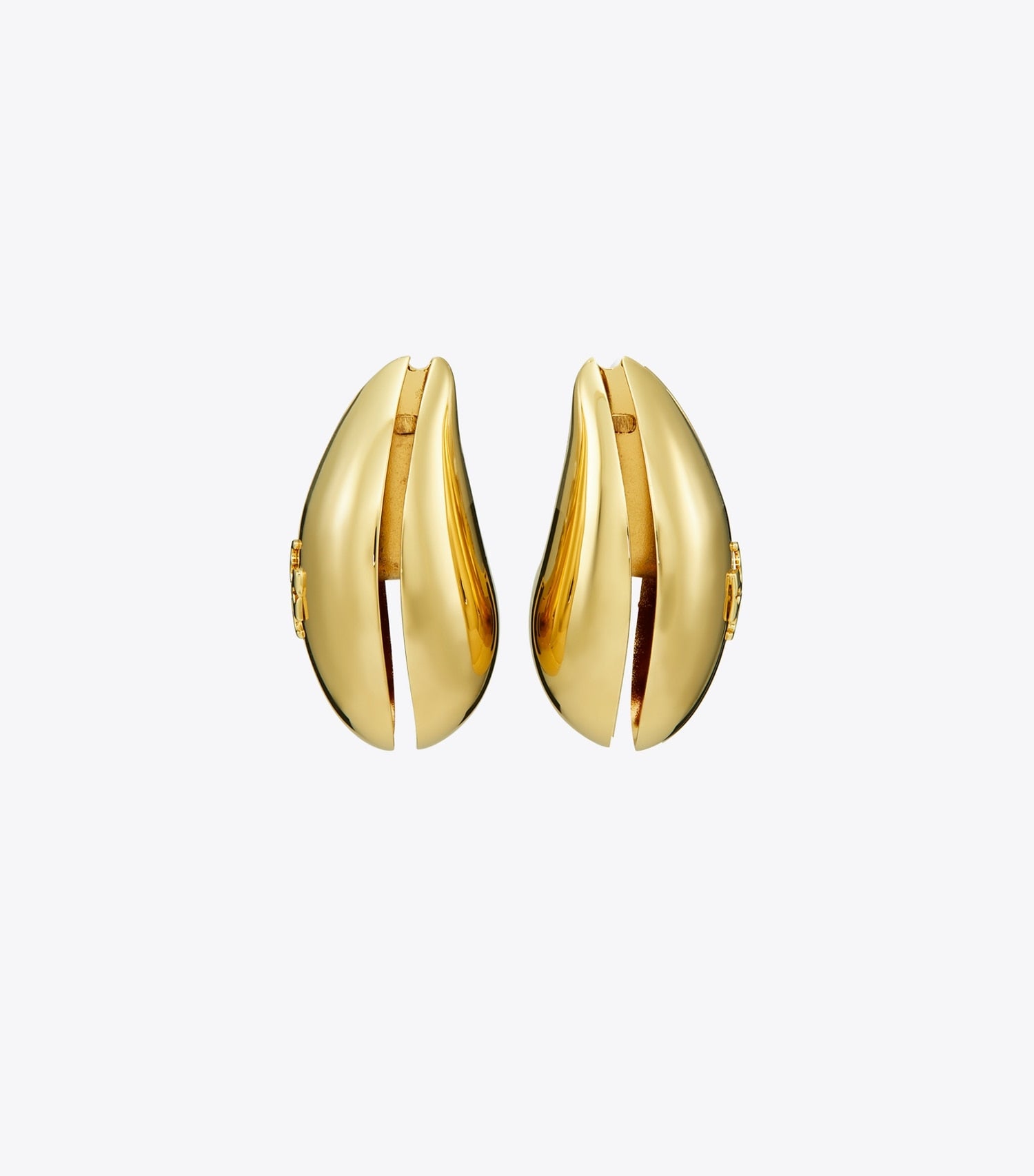 Tory Burch Pierced Earrings - Light Brass