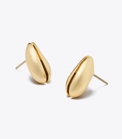 Tory Burch Mini Pierced Earrings - Light Brass