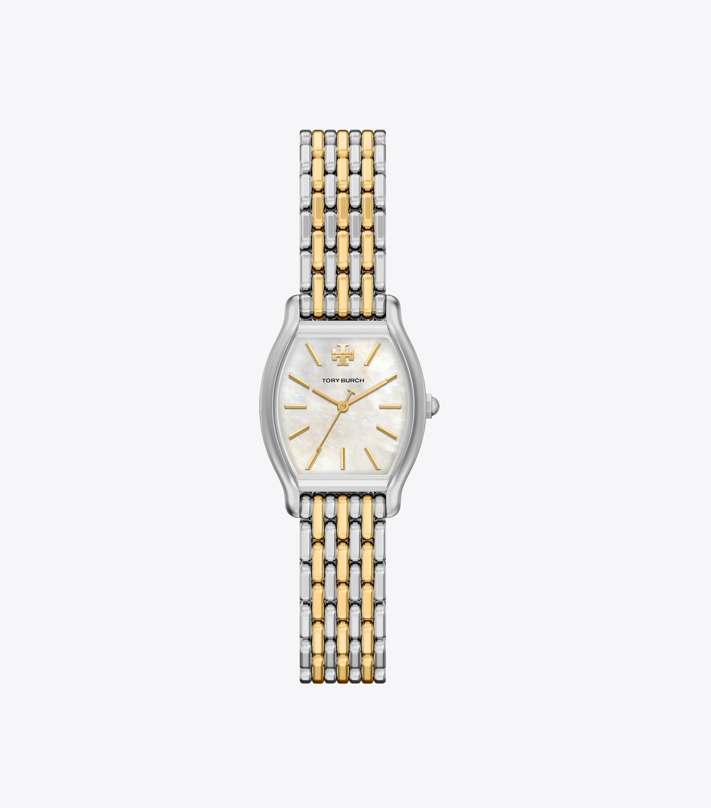 Tory Burch Small Eleanor Curve Watch - Mother-Of-Pearl/Two-Tone
