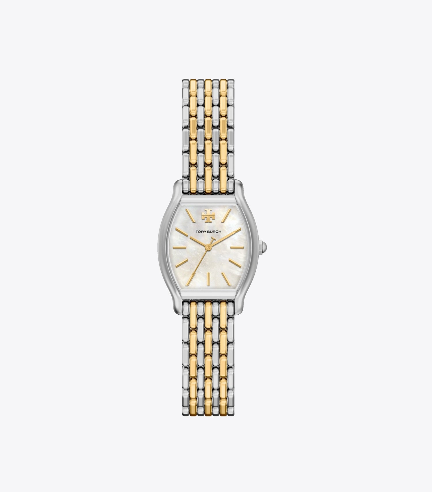Tory Burch Small Eleanor Curve Watch - Mother-Of-Pearl/Two-Tone