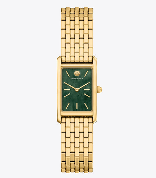 Tory Burch Slim Eleanor Watch - Green Mother-Of-Pearl/Gold