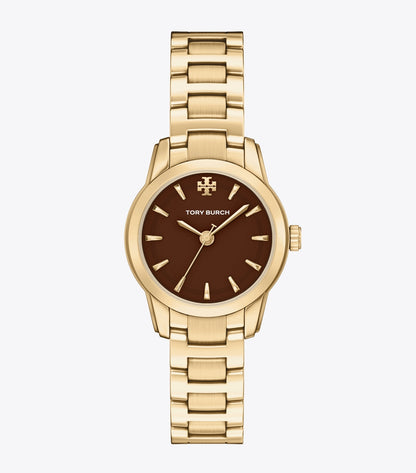 Tory Burch Small Miller Watch - Chocolate/Pale Gold