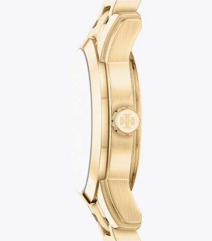 Tory Burch Small Miller Watch - Chocolate/Pale Gold