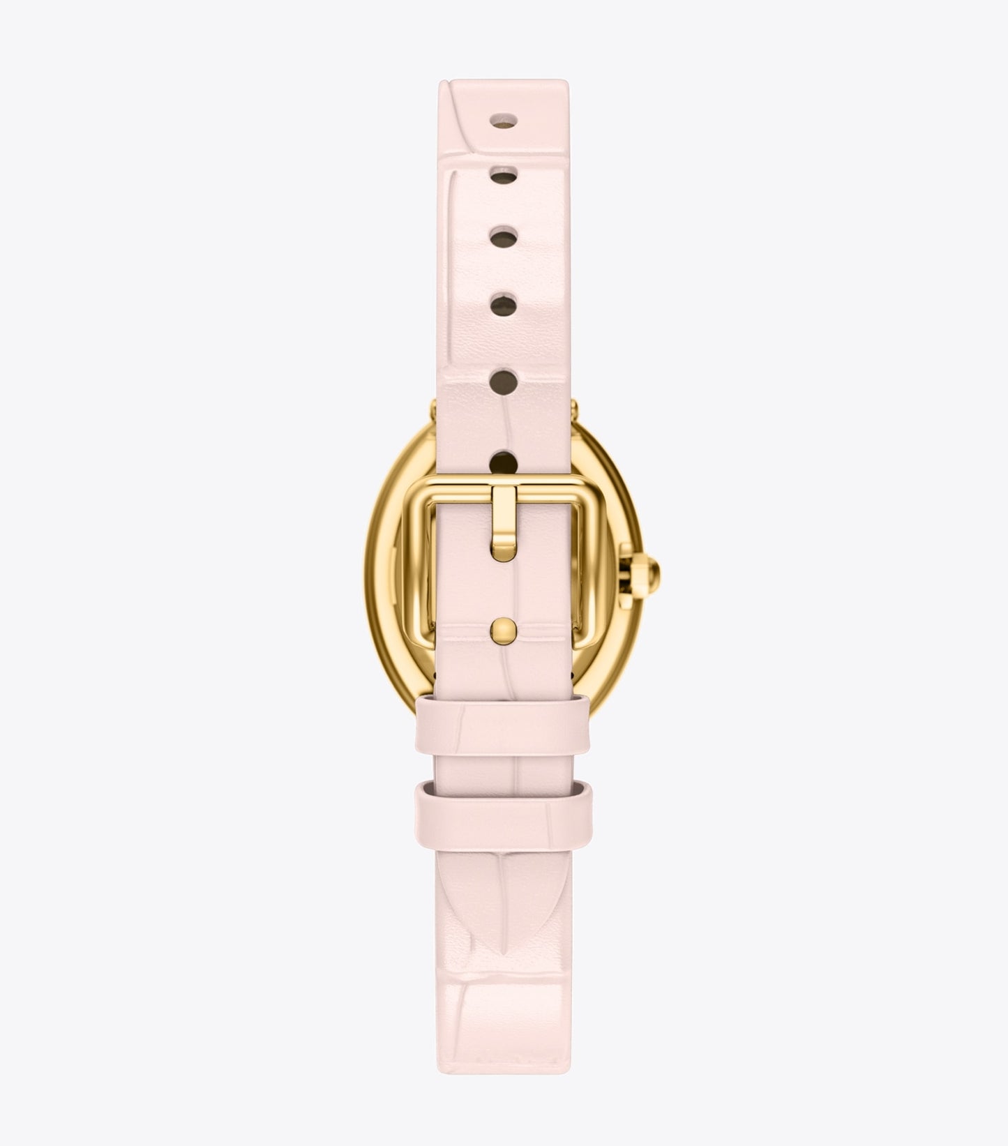 Tory Burch Oval Watch - Pink Mother-Of-Pearl/Pink Faux Croc/Gold