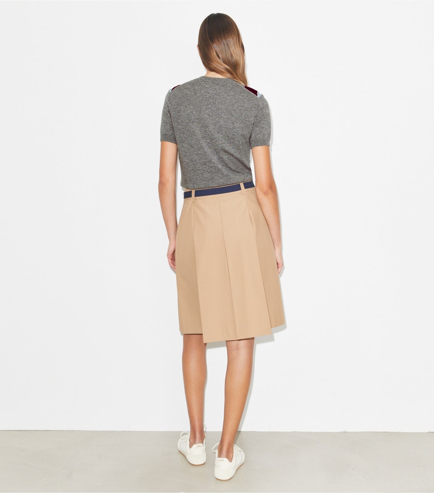 Tory Burch Pleated Nylon Skirt - Khaki