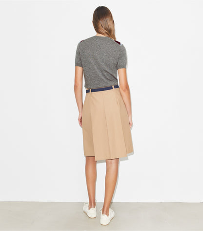Tory Burch Pleated Nylon Skirt - Khaki
