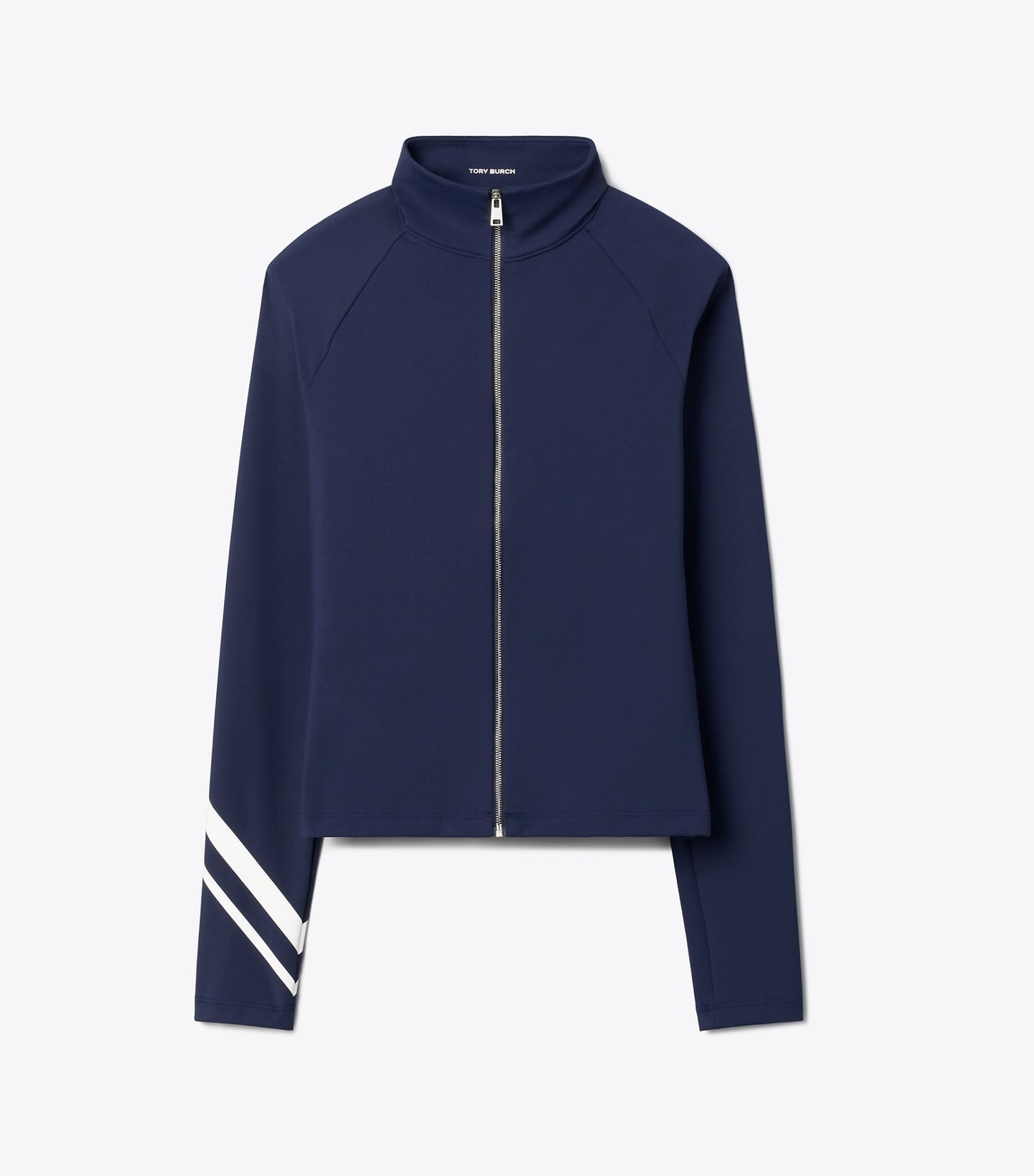 Tory Burch Chevron Full-Zip Jacket - Tory Navy