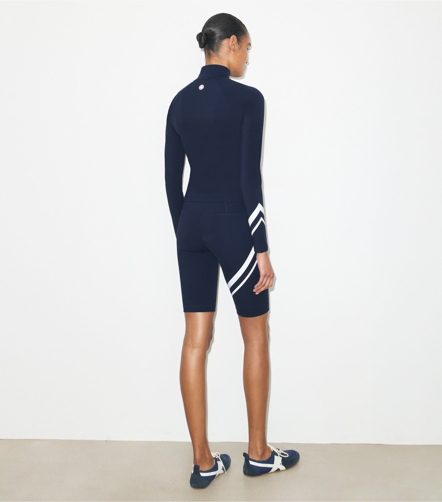 Tory Burch Chevron Bike Short - Tory Navy