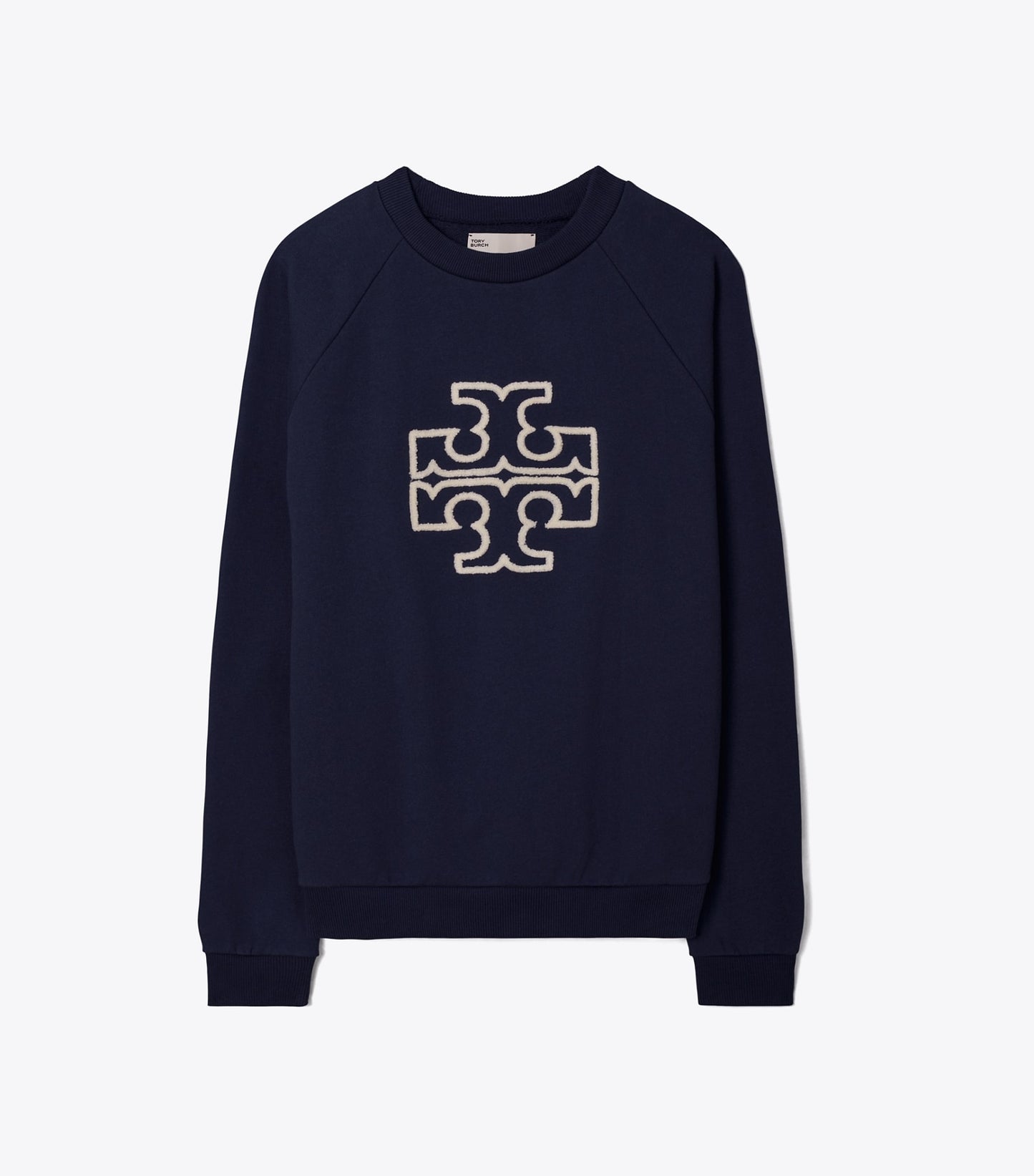 Tory Burch Heavy French Terry Logo Crewneck - Tory Navy