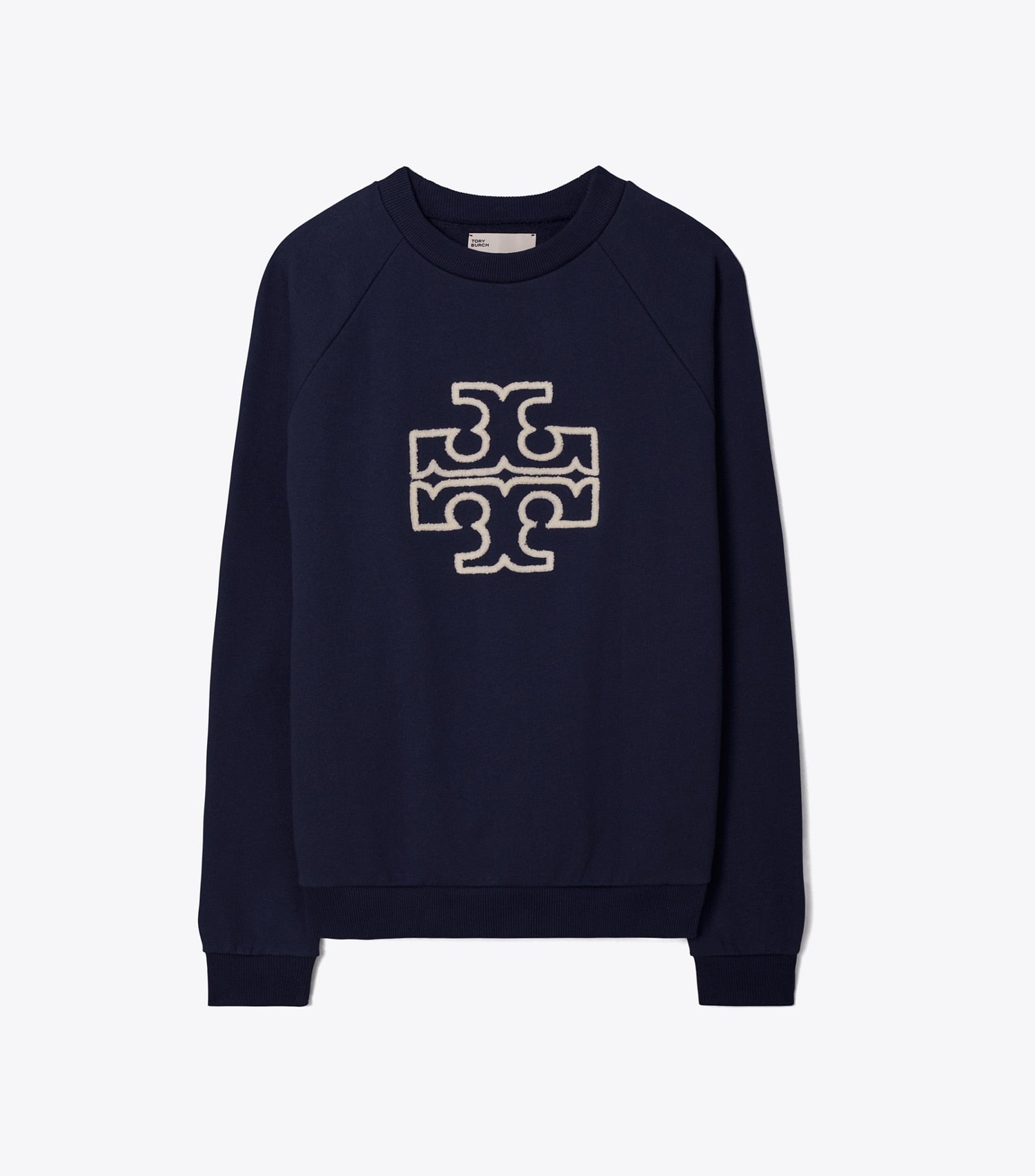 Tory Burch Heavy French Terry Logo Crewneck - Tory Navy