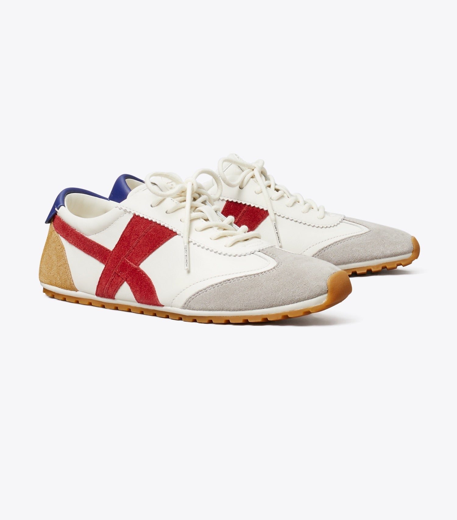 Tory Burch Hank Field Sneaker - Cream / Tory Red / Gray