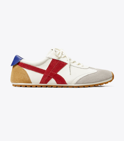 Tory Burch Hank Field Sneaker - Cream / Tory Red / Gray