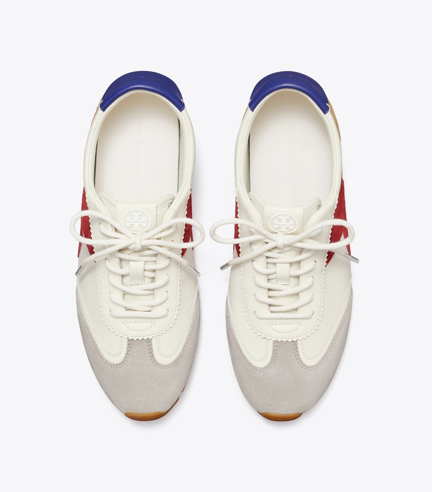Tory Burch Hank Field Sneaker - Cream / Tory Red / Gray