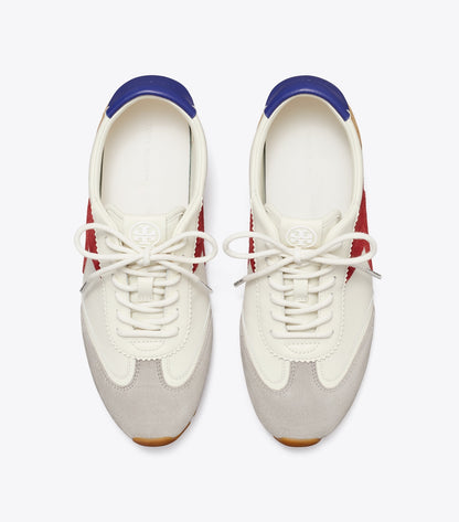 Tory Burch Hank Field Sneaker - Cream / Tory Red / Gray