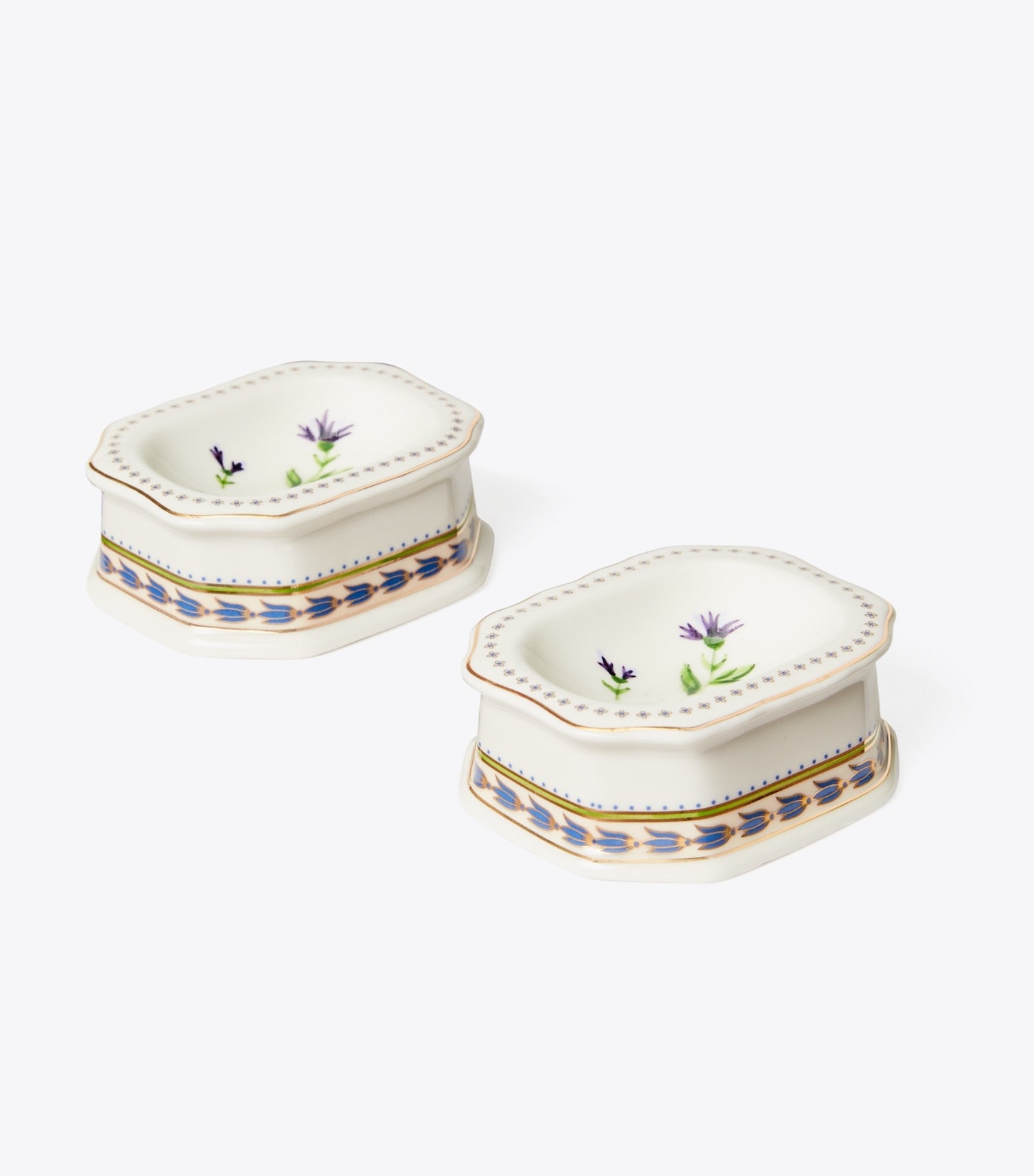 Tory Burch Salt Cellar, Set of 2 - Ivory / Multi