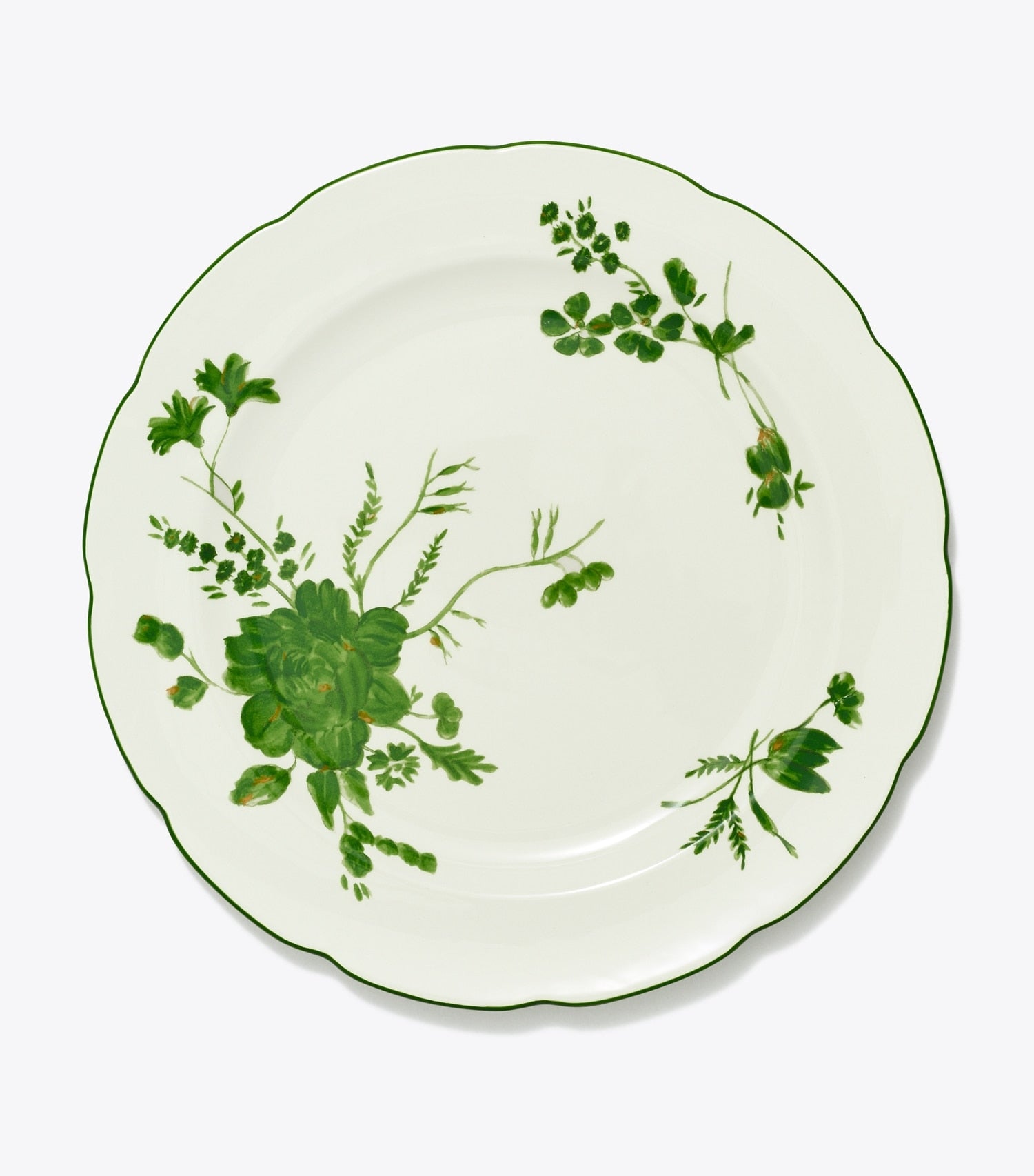 Tory Burch Happy Times Dinner Plate, Set Of 2 - New Ivory / Green