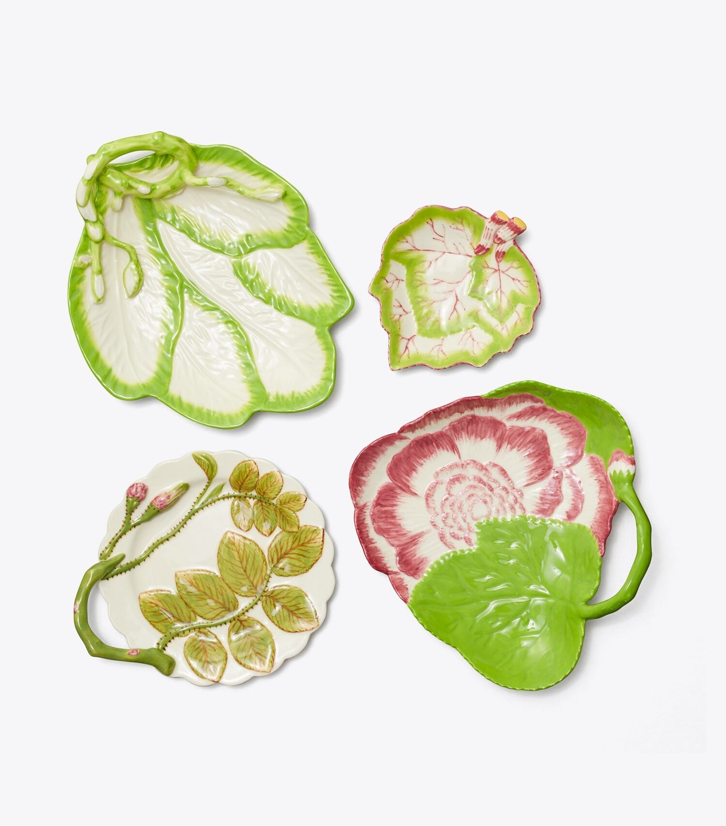 Tory Burch Decorative Leaf Plates, Set of 4 - Multi