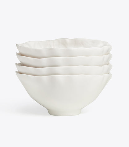 Tory Burch Lettuce Ware Soup Bowl, Set of 4 - White