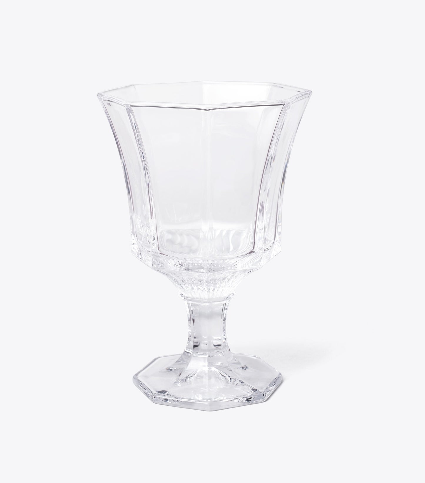 Tory Burch Pressed-Glass Water Glass, Set of 4 - Clear