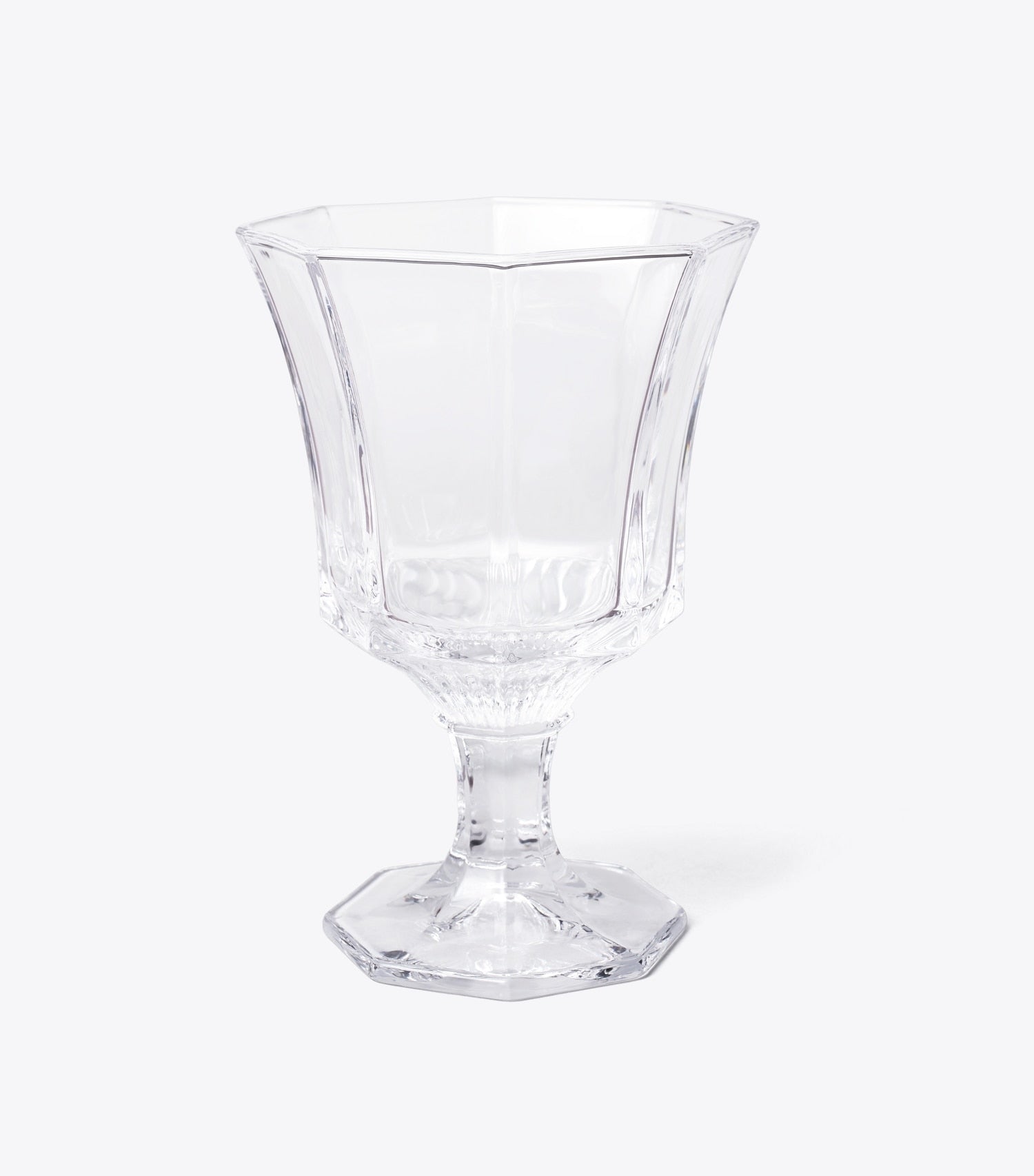 Tory Burch Pressed-Glass Water Glass, Set of 4 - Clear