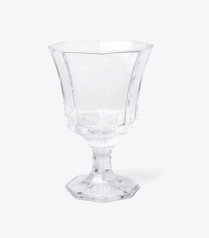 Tory Burch Pressed-Glass Water Glass, Set of 4 - Clear