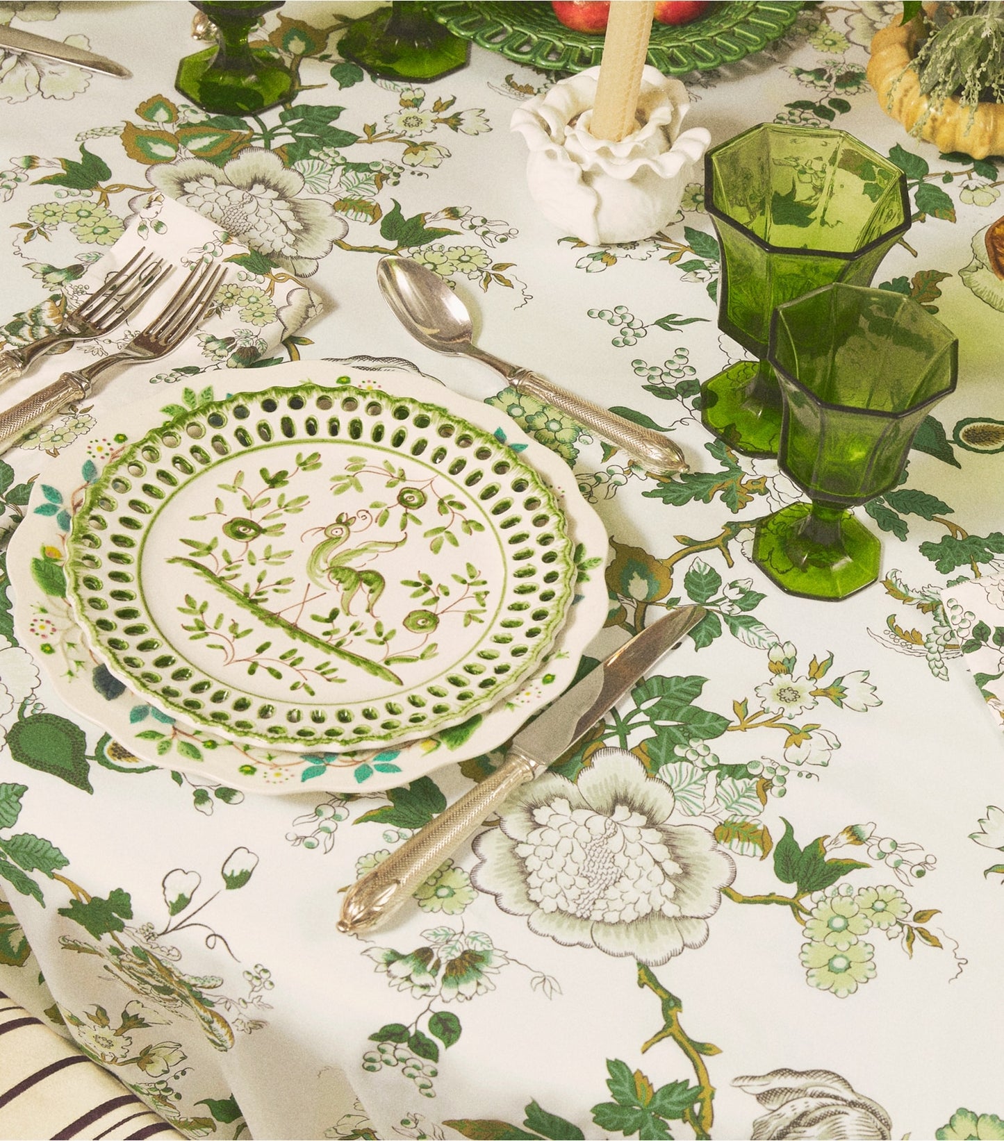 Tory Burch Oiseau Salad Plate, Set Of 4 - Green