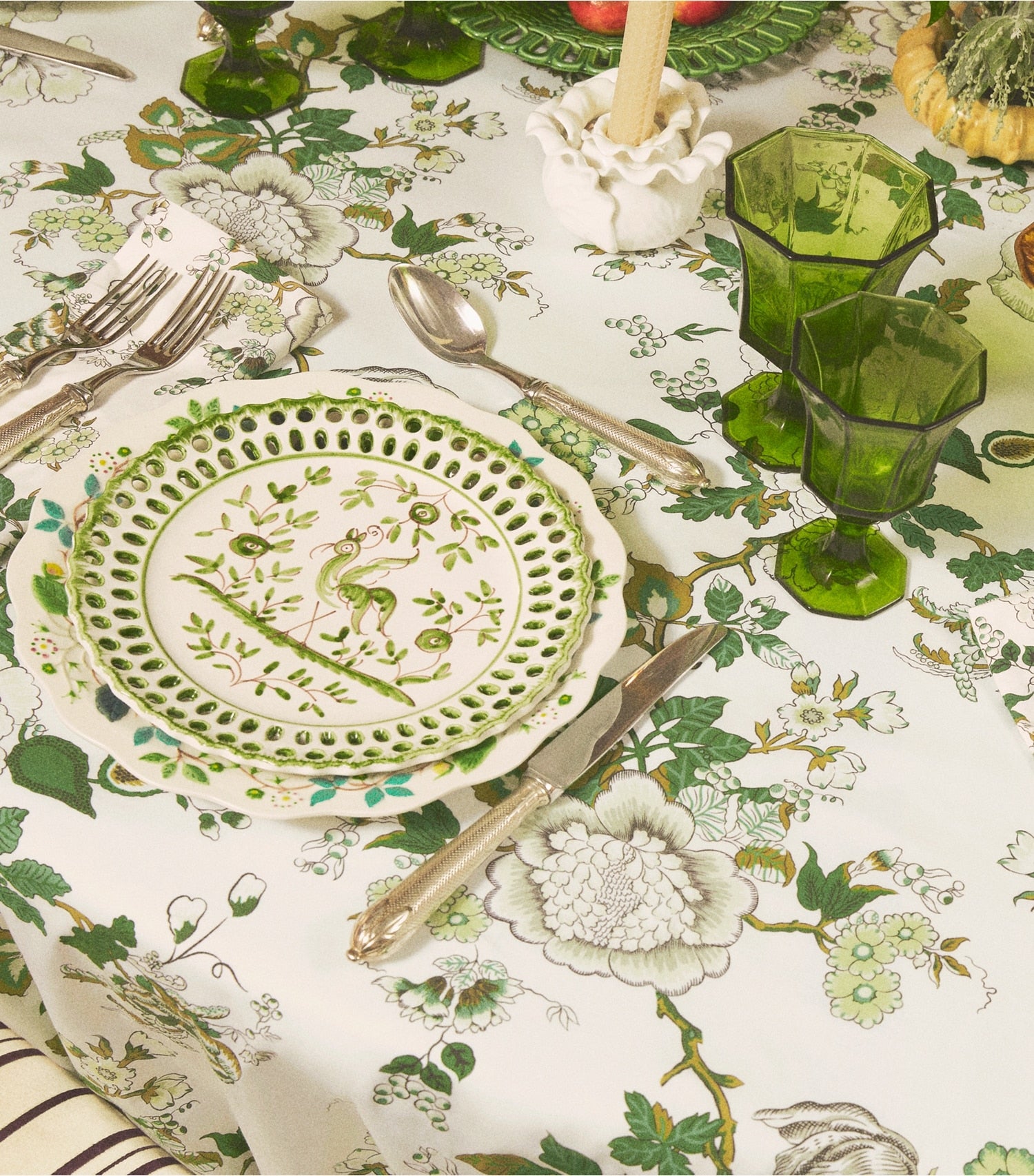 Tory Burch Oiseau Salad Plate, Set Of 4 - Green