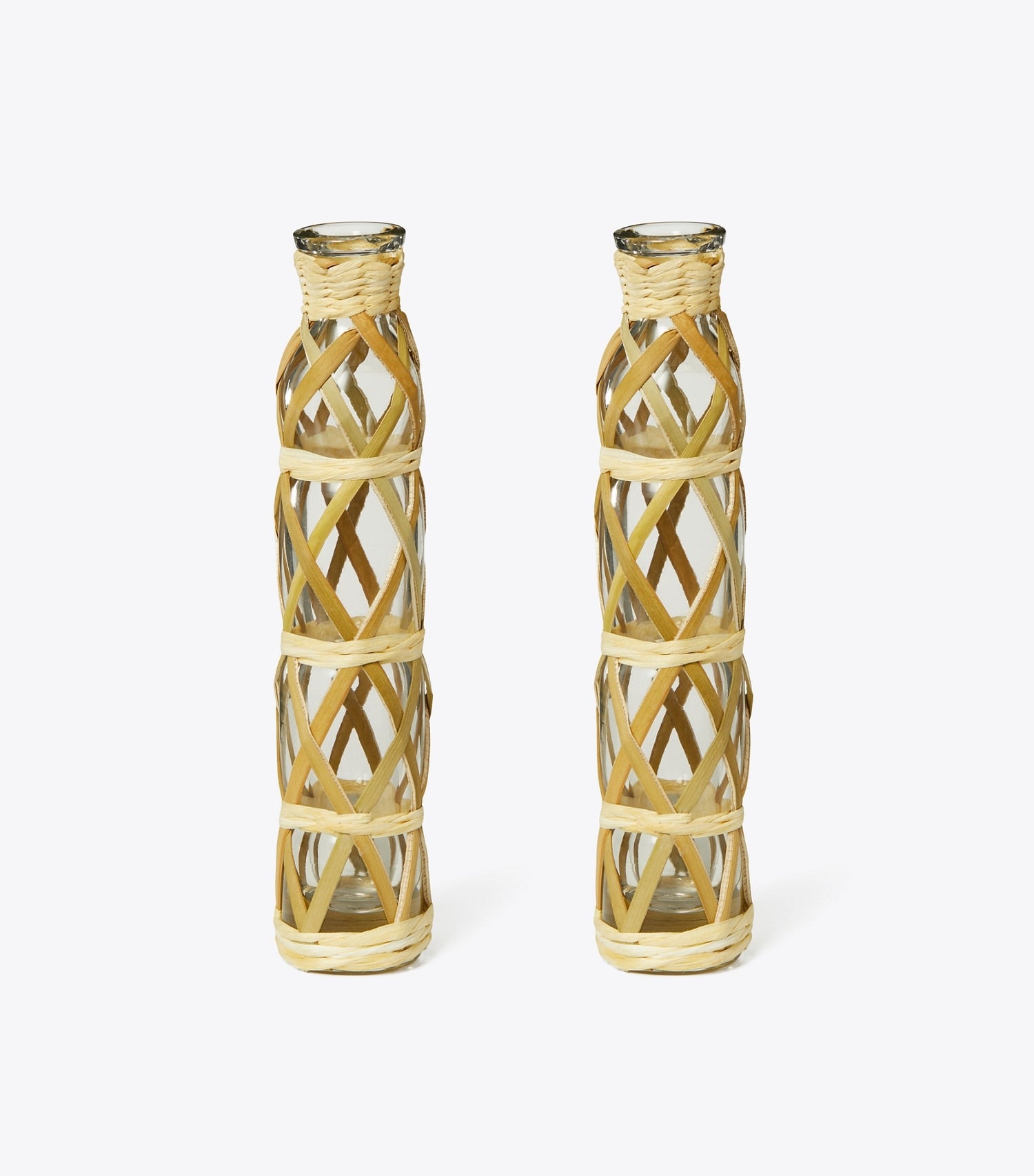 Tory Burch Basketweave Vase, Set of 2 - Natural (1)