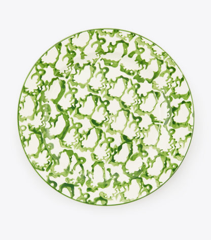 Tory Burch Spongeware Dinner Plate, Set of 2 - Green/Smoke Ring