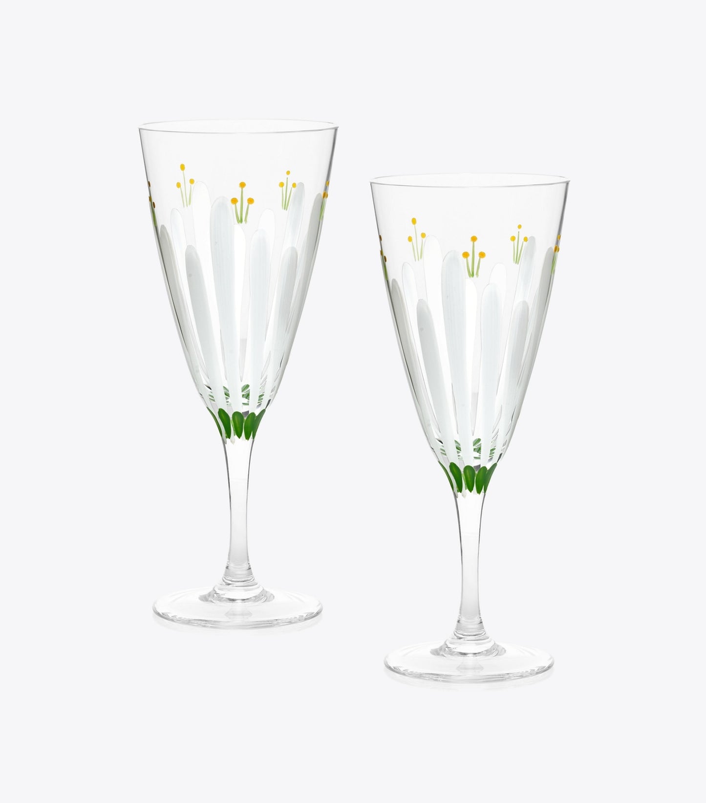 Tory Burch Spring Meadow Champagne Flute, Set of 2 - Clear/Multi
