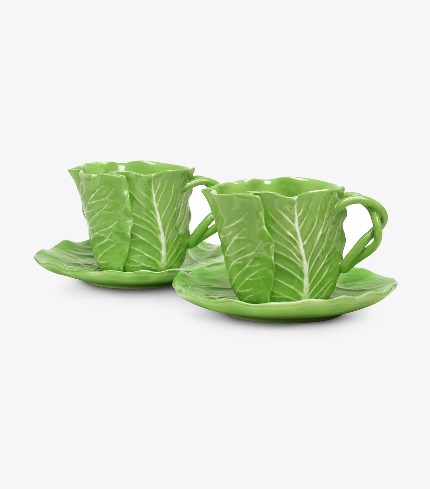 Tory Burch Lettuce Ware Cup & Saucer, Set of 2 - Green