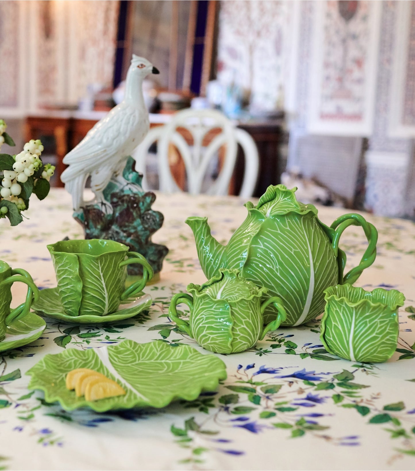 Tory Burch Lettuce Ware Cup & Saucer, Set of 2 - Green