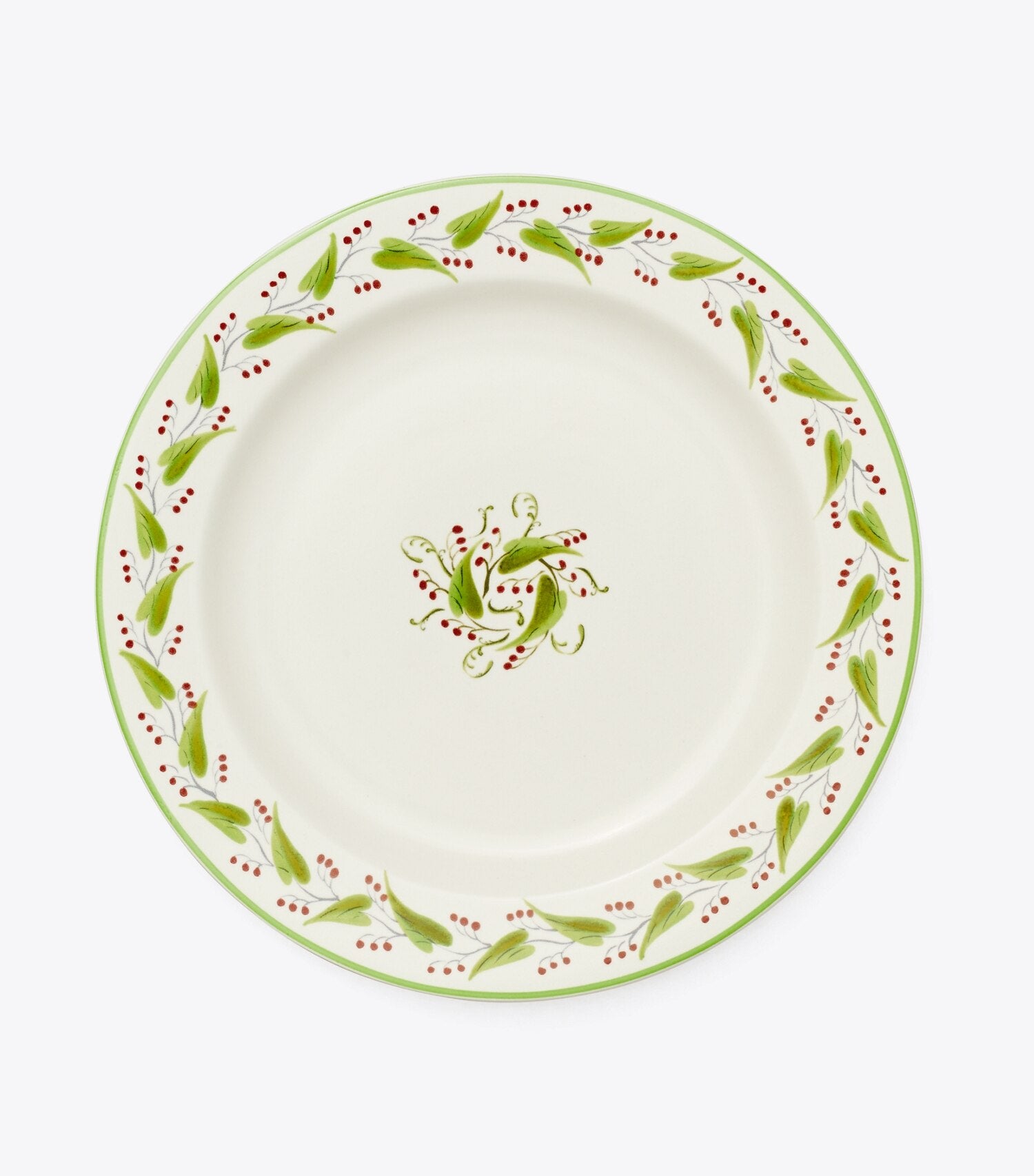 Tory Burch Feuille Salad Plate, Set Of 4 - Red/Green Multi