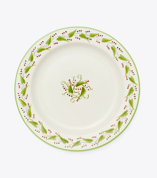 Tory Burch Feuille Salad Plate, Set Of 4 - Red/Green Multi