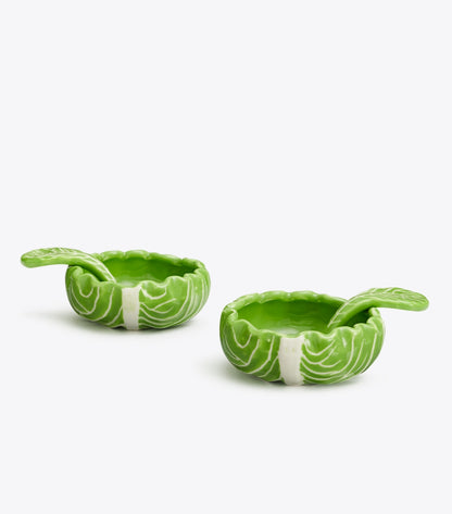 Tory Burch Lettuce Ware Salt Cellar, Set of 2 - Green
