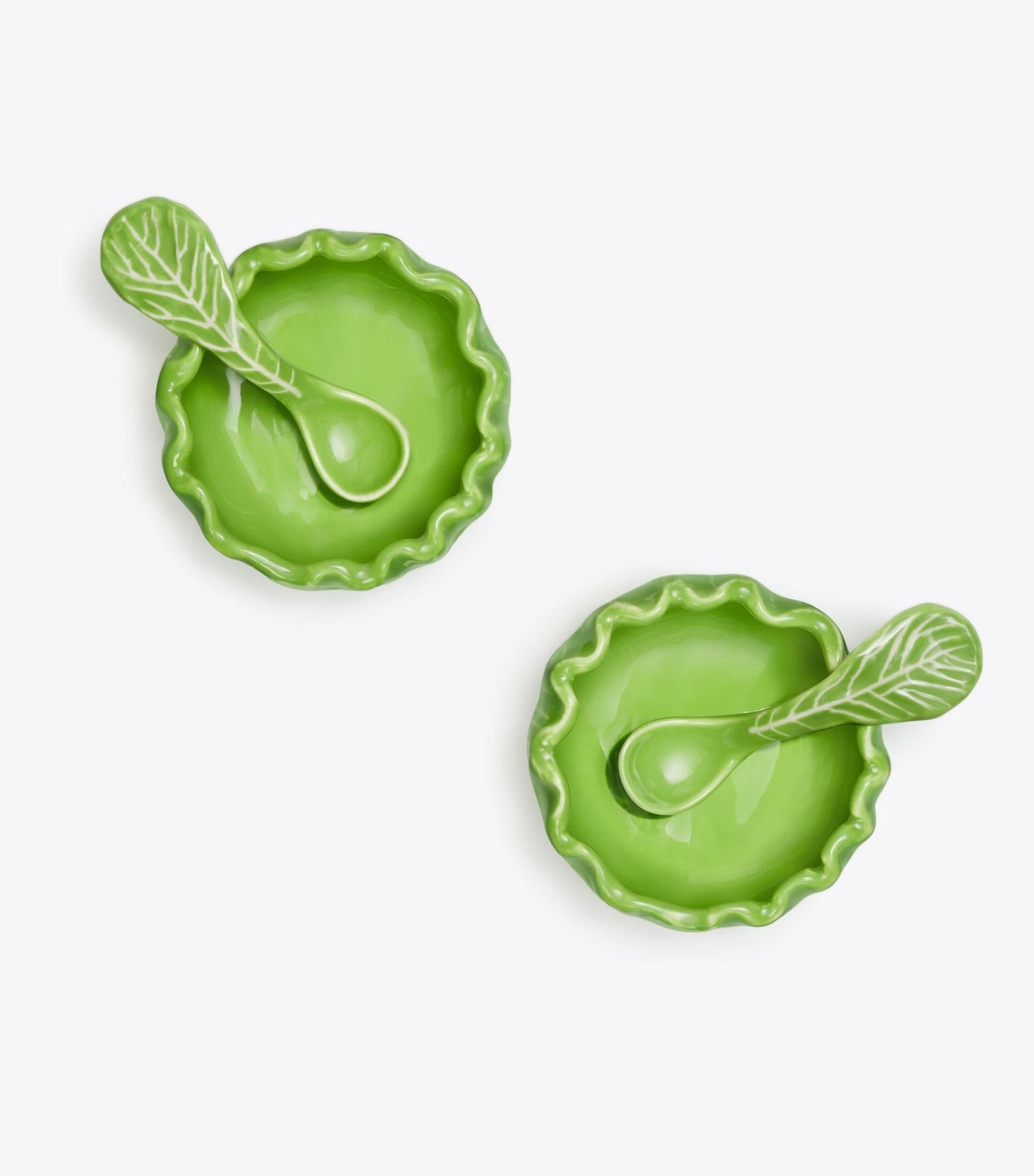 Tory Burch Lettuce Ware Salt Cellar, Set of 2 - Green