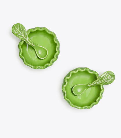 Tory Burch Lettuce Ware Salt Cellar, Set of 2 - Green