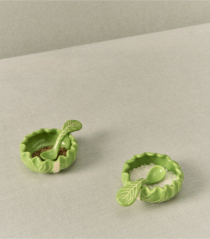 Tory Burch Lettuce Ware Salt Cellar, Set of 2 - Green
