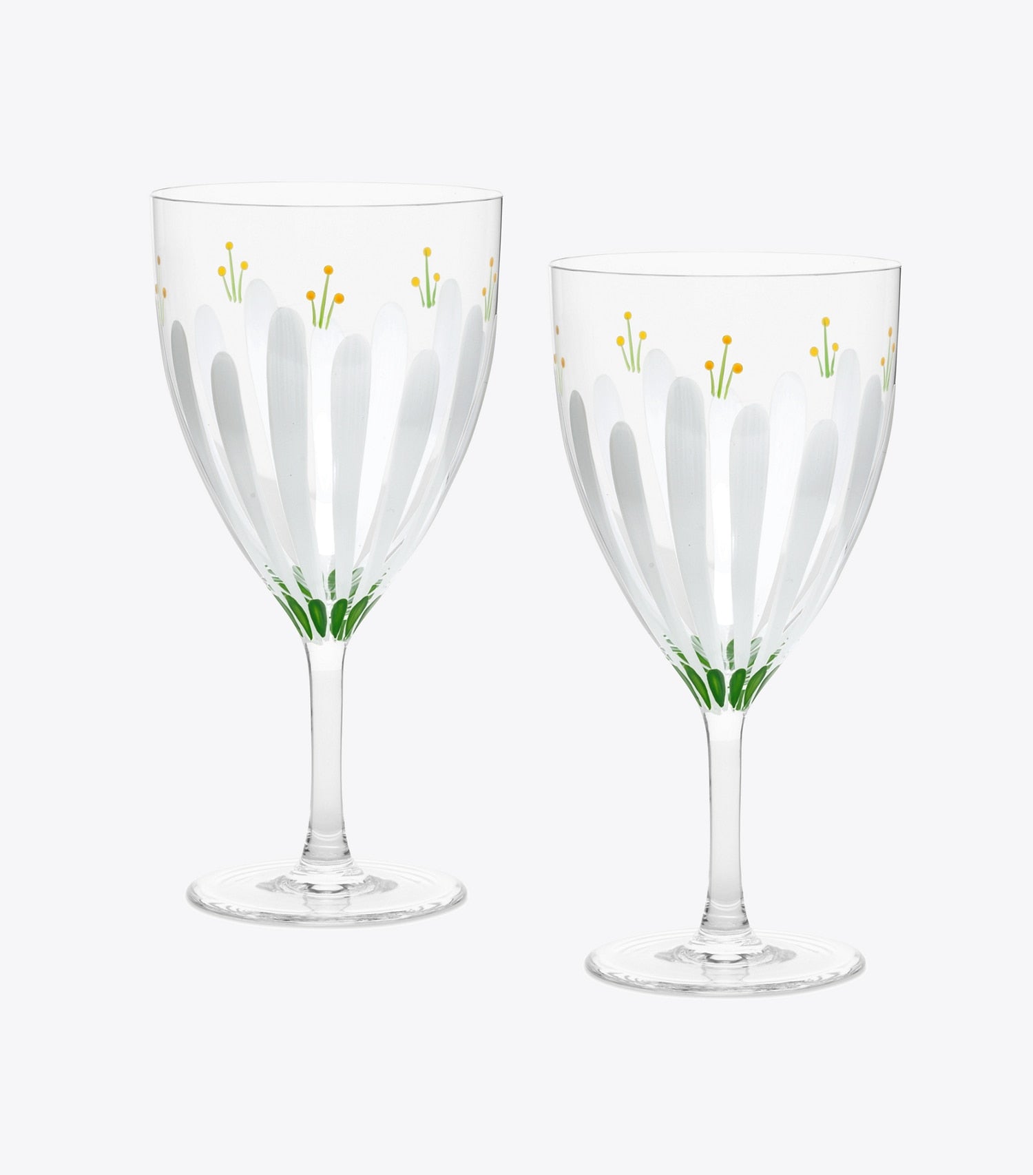 Tory Burch Spring Meadow Wine Glass, Set of 2 - Clear/Multi